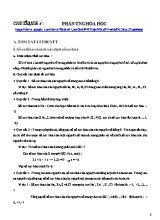 Lý thuyết và bài tập Hóa học Lớp 10 - Chuyên đề 4 Phản ứng hóa học